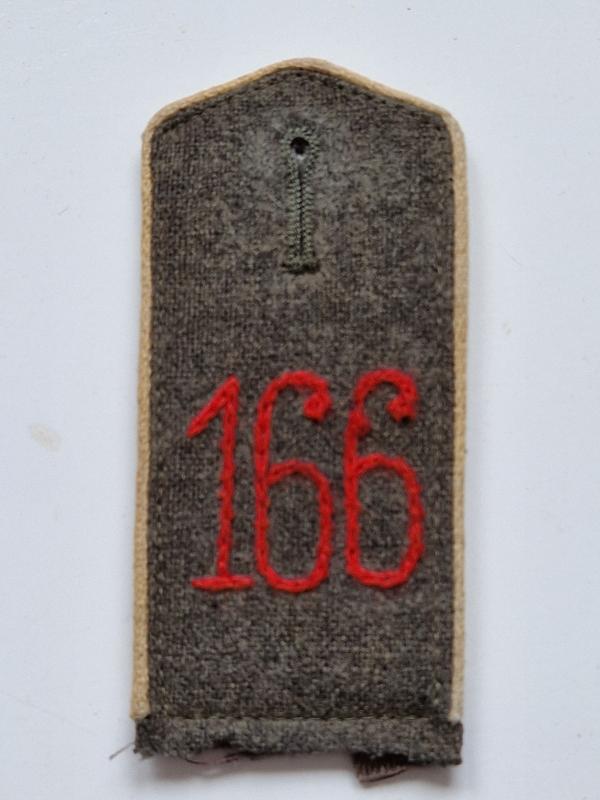 WW 1 Shoulder Strap 166th Rgt