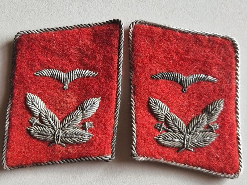Luftwaffe Flak Officers Collars