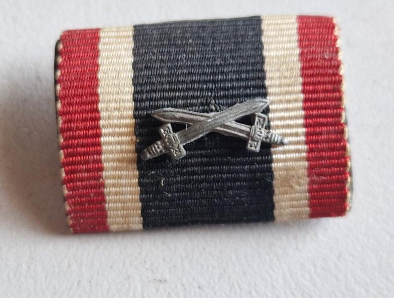 War Merit Cross With Swords Ribbon Bar