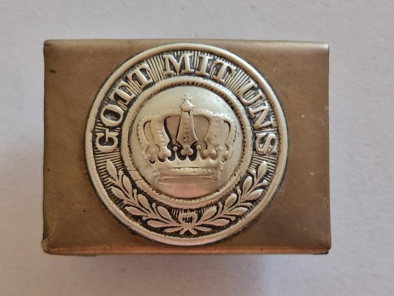 WW1 German Tobacco Tin Made from Buckle