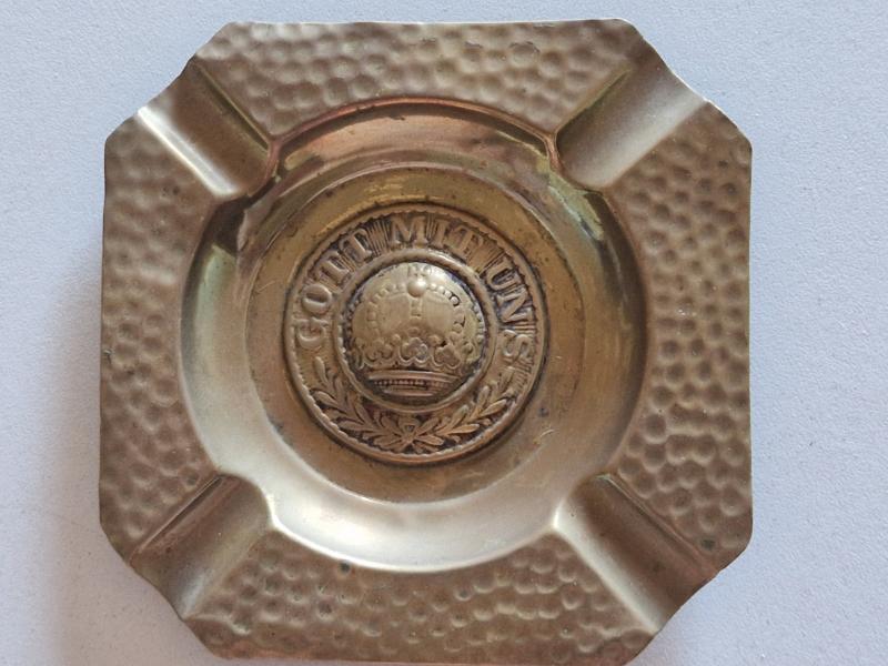 WW1 German Ash Tray with Buckle Centre