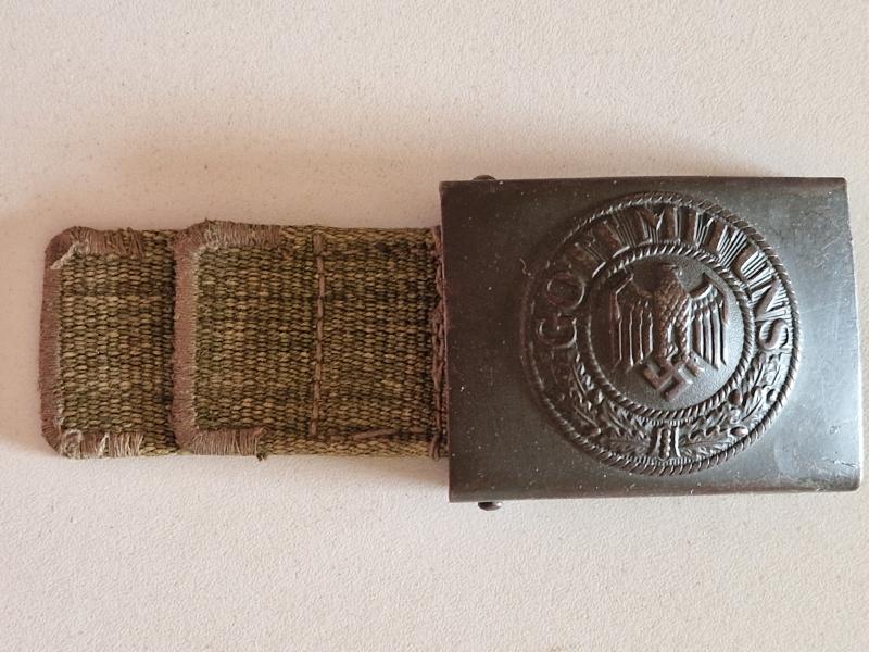 Afrikakorps Belt Buckle with Web Fob