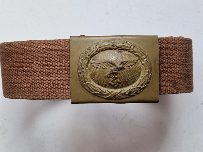 Luftwaffe Tropical Steel Buckle with Fob and Web Belt.