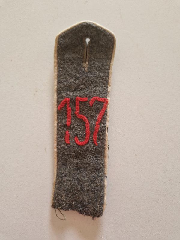 WW1 German Shoulder Strap 157 th Rgt