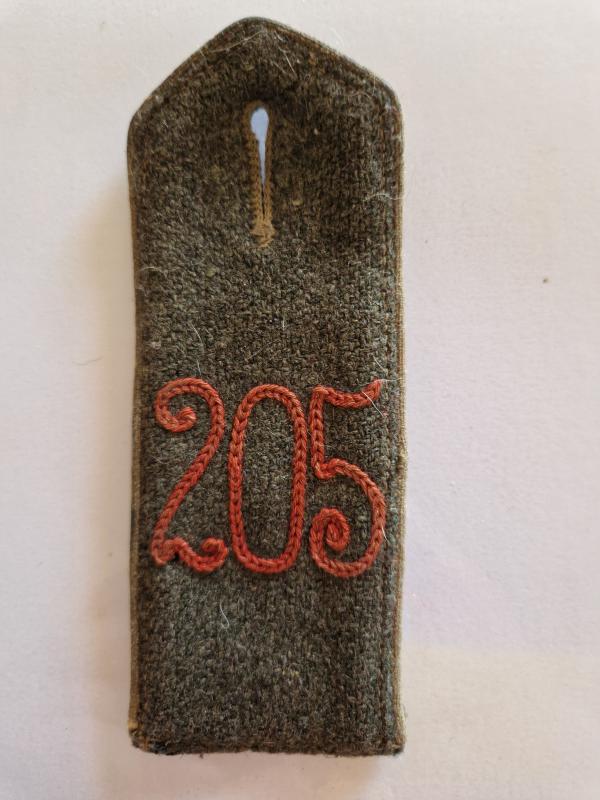 German WW1 shoulder strap 205th
