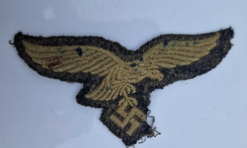 Luftwaffe Breast Eagle cut From Uniform