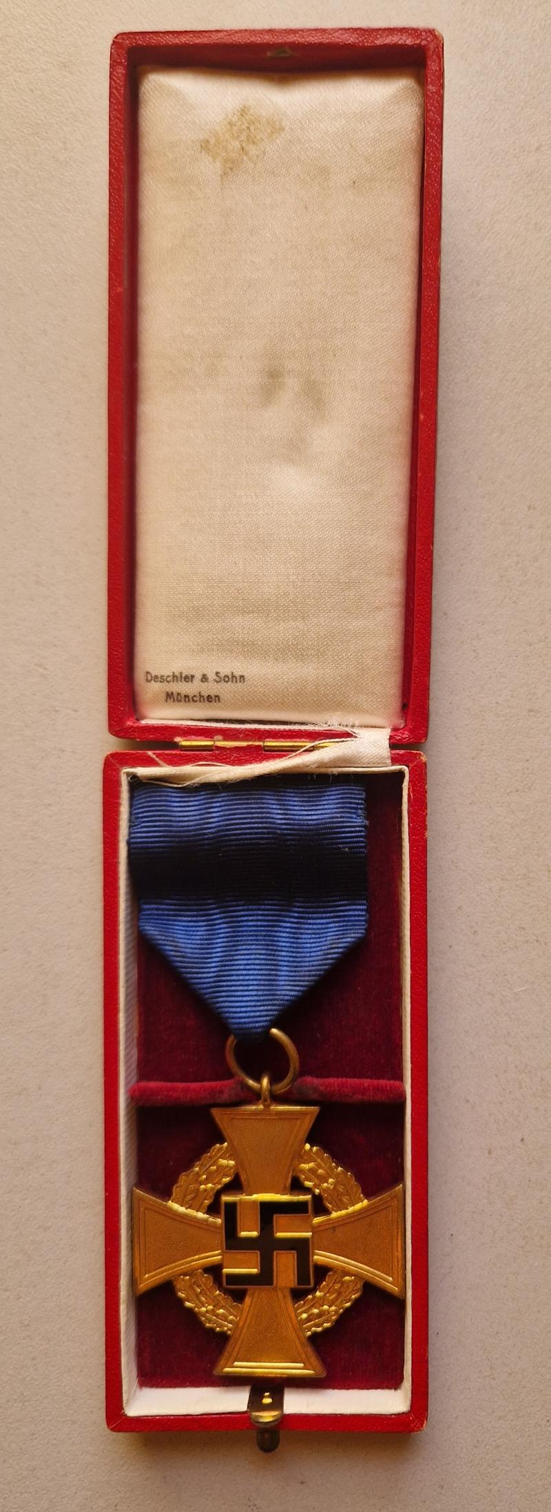 Boxed 40 Year Faithful Service Cross
