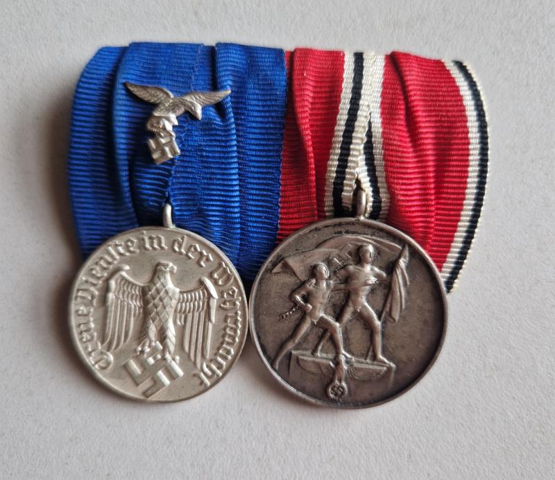 Luftwaffe 4 Year Service and 13th of March Court Mounted