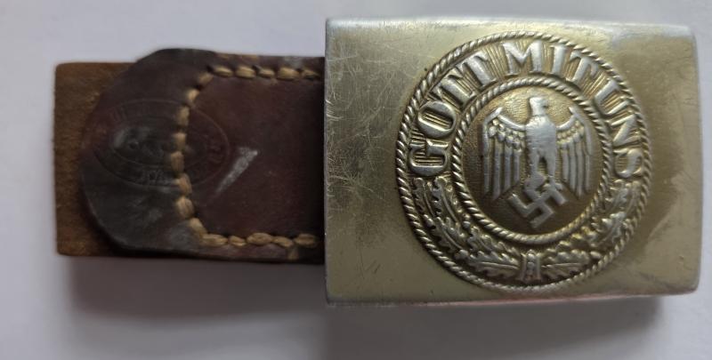 German Navy Kreigsmarine Buckle with Gold Finish and Fob