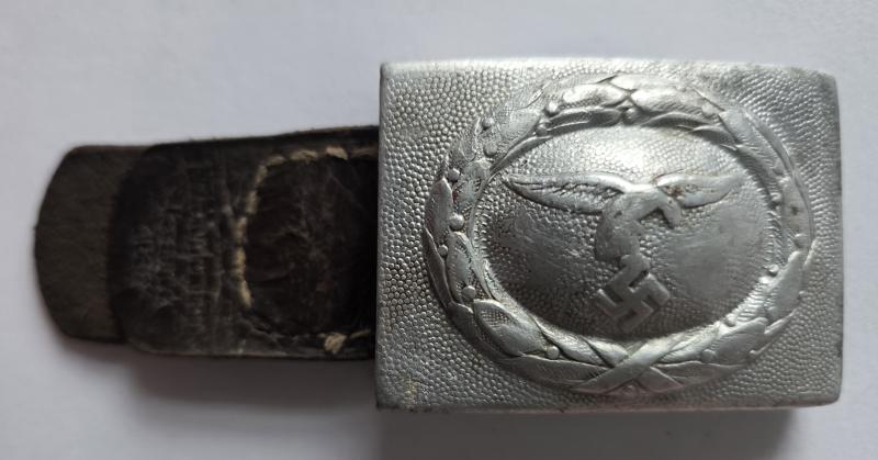 Early Luftwaffe Drop Tail Eagle Buckle with Fob