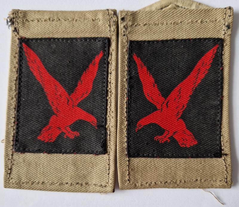 WW2 4th Indian Formation Sign pair