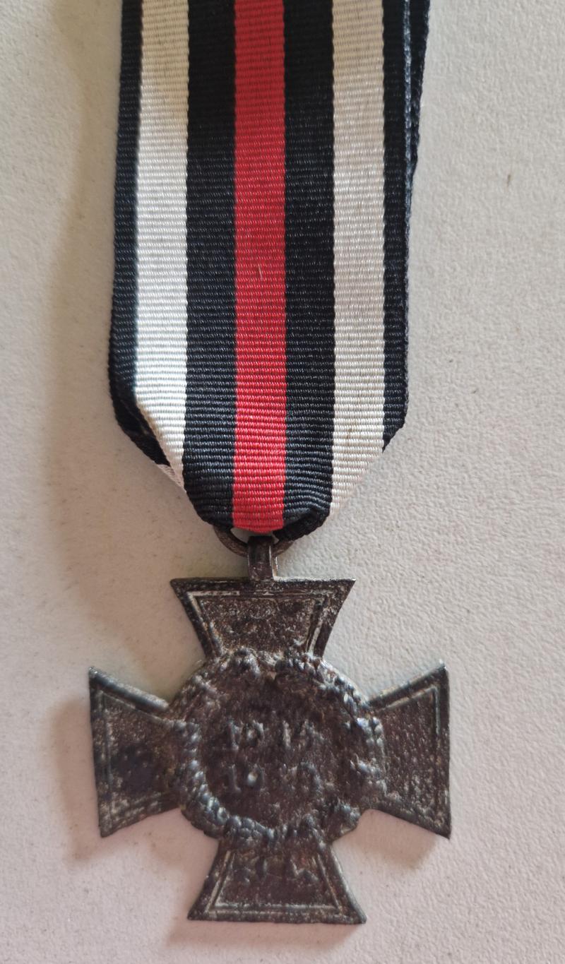 1914-18 Front Fighters Cross Without Swords