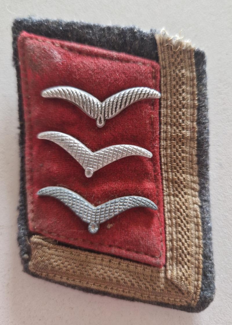 Luftwaffe Flak NCO Collar Cut from Uniform