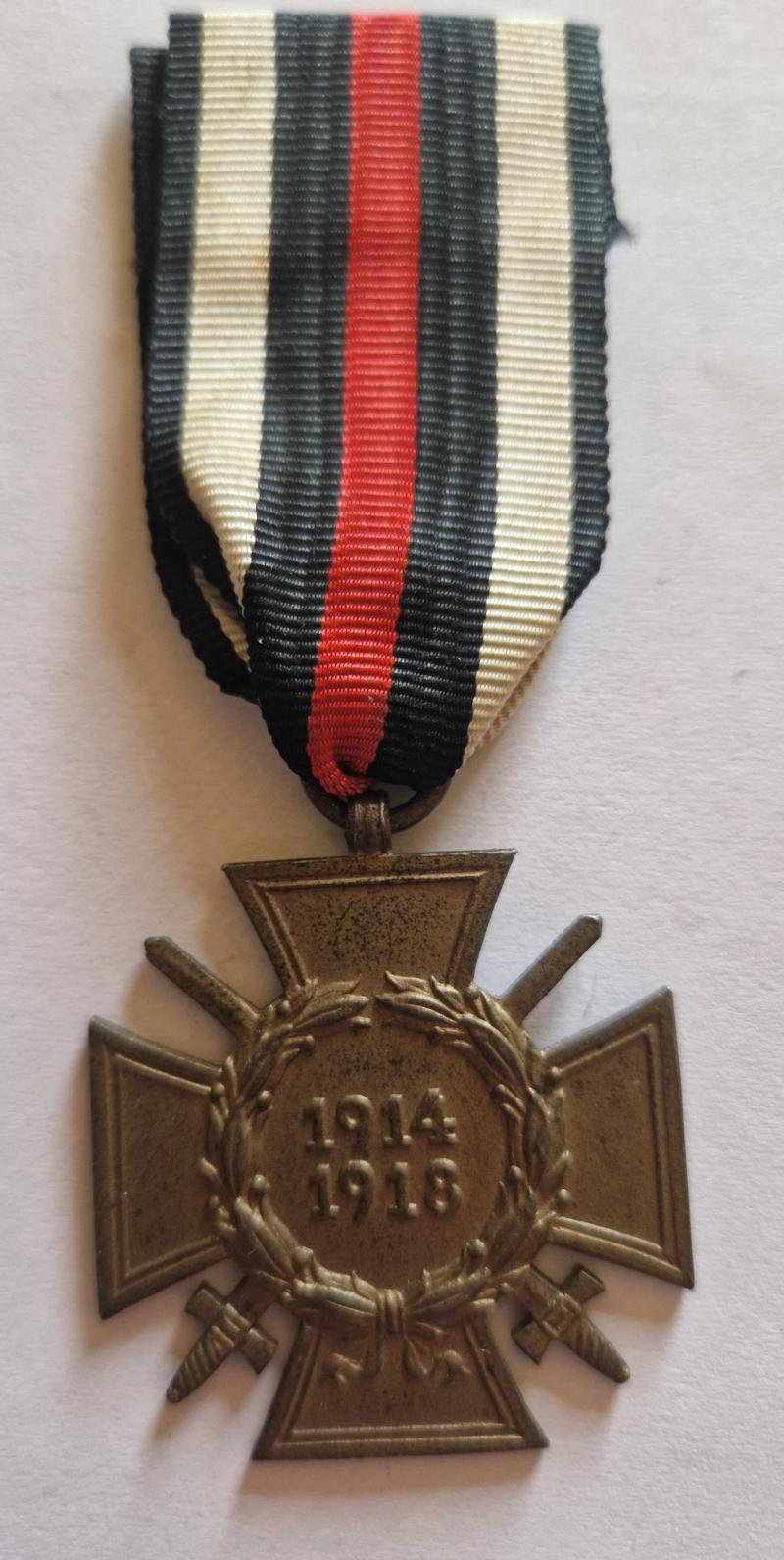 1914-18 Front Fighters Cross with Swords