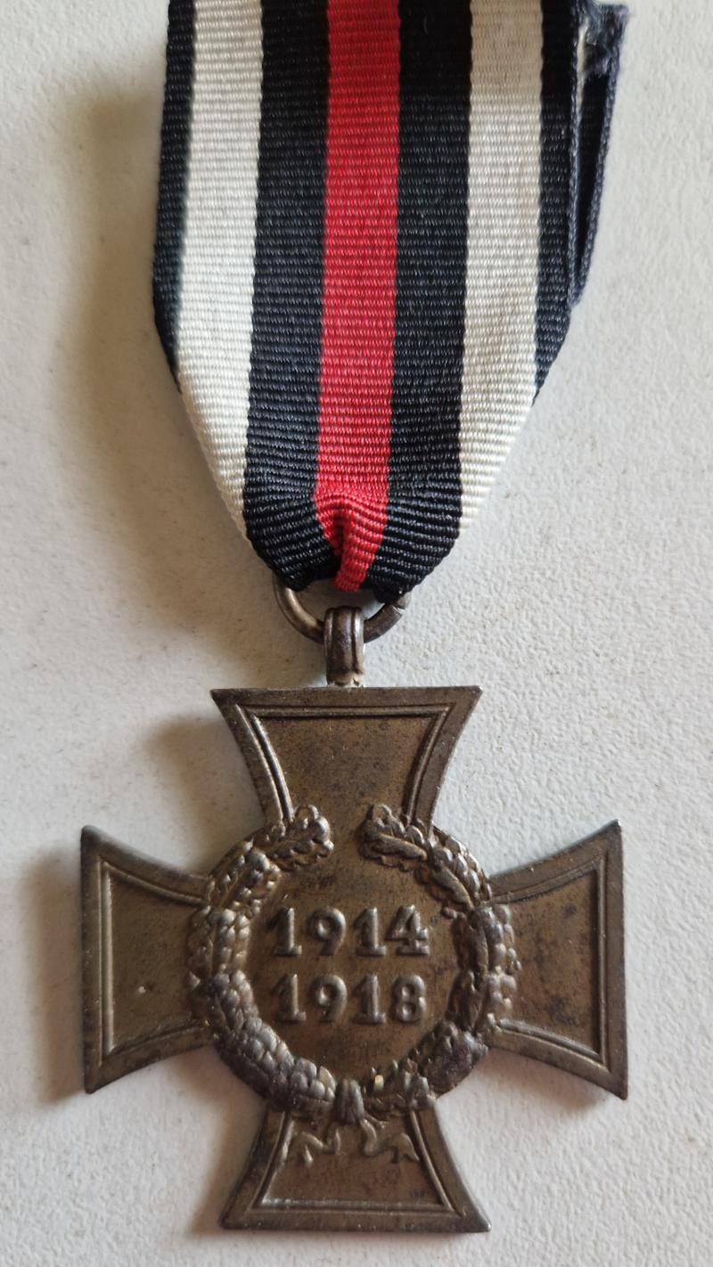 1914-18 Front Fighters Cross Without Swords