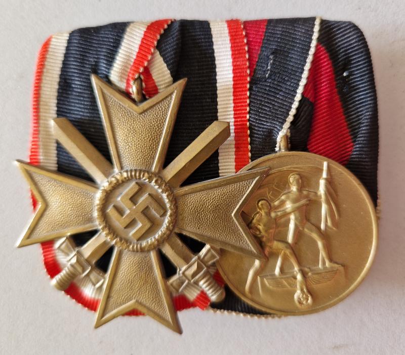 War Merit Cross With Swords 2nd Class amd 1st October Medals