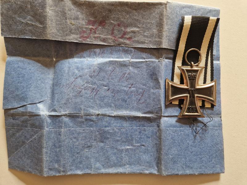 Iron Cross 2nd Class 1914 With Issue Paper