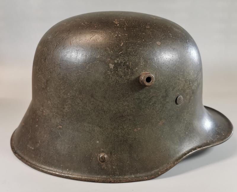 German M16 Combat Helmet with Battle Damage