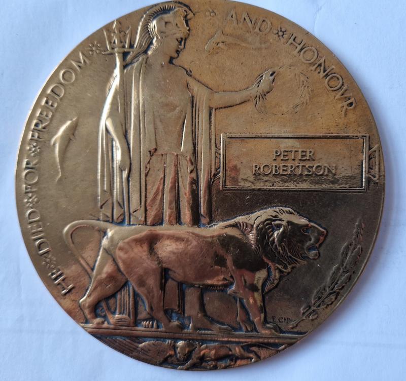 WW1 British Death Plaque